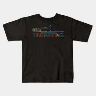 Rainbow Trombone Kids T-Shirt